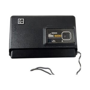 Kodak Disc 6000 Vintage Film Camera Black with Wrist Strap and Film Cartridge